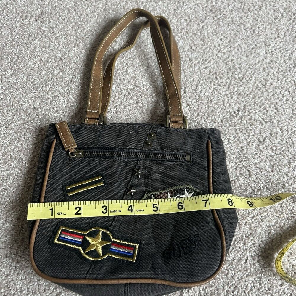 Vintage Y2K Guess Army Military Style Patch Mini Bag - Picture 5 of 6